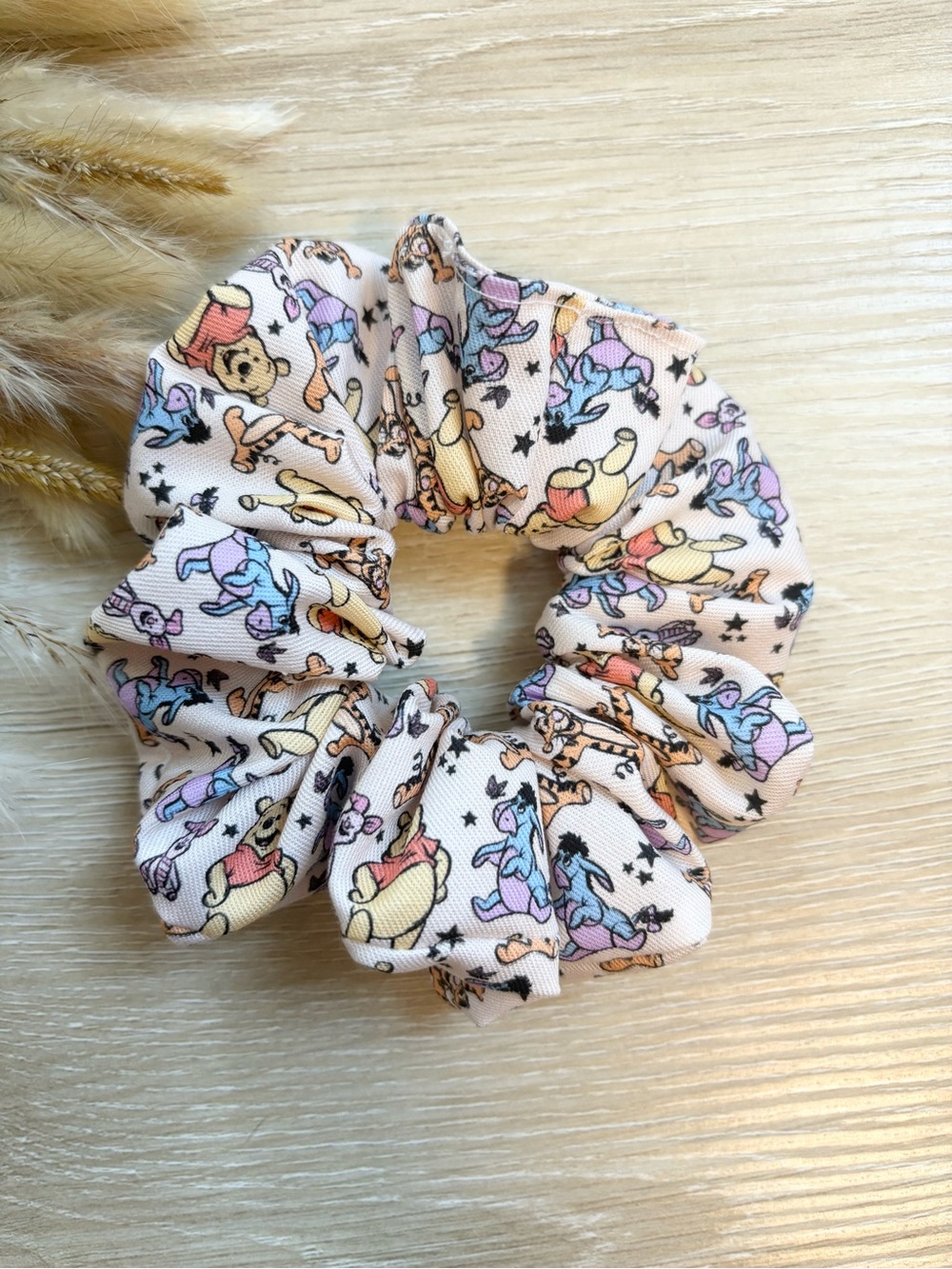 Winnie the Pooh Cartoon Print Scrunchie